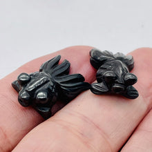 Load image into Gallery viewer, Wondrous Carved Hematite Gold Fish Bead Figurine