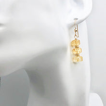 Load image into Gallery viewer, Fine Citrine Wheel Bead 14K Gold Filled Earrings | 1 1/2" Long |