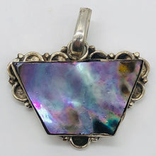 Load image into Gallery viewer, Mother of Pearl Sterling Silver Drop Pendant | 1 3/8" Long | Blue | 1 Pendant