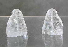 Load image into Gallery viewer, 2 Intricately Hand Carved Quartz Buddha Beads | 18.5x16x9.5mm | Clear - PremiumBead Primary Image 1