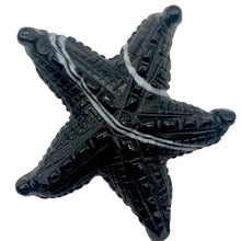 Load image into Gallery viewer, Stunning! Carved Sardonyx Starfish Pendant Bead | 60x9mm | Black/White | | 60x9mm | Black/White