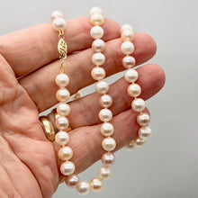 Load image into Gallery viewer, Fresh Water Pearl 14K Gold Necklace | 18" | White/Lavender | 1 Necklace |