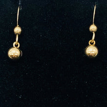 Load image into Gallery viewer, 14K Gold 5mm Ball Drop Earrings | 3/4" Long | Gold | 1 Pair Earrings |