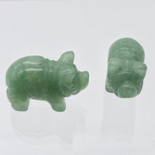 Load image into Gallery viewer, Oink 2 Carved Aventurine Pig Beads | 21x13x9.5mm | Green - PremiumBead Alternate Image 7