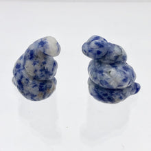 Load image into Gallery viewer, Slithering Charmer Carved Sodalite Snake Beads | 20.5x16x14mm | Blue/Grey - PremiumBead Primary Image 1
