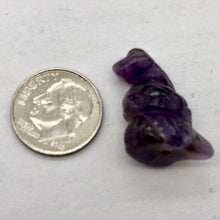 Load image into Gallery viewer, Amethyst Carved Snake Serpent Worry Stone Figurine | 20x11x7mm | Purple - PremiumBead Alternate Image 2