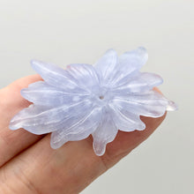 Load image into Gallery viewer, 88cts Exquistely Hand Carved Blue Chalcedony Flower Bead 009858P - PremiumBead Alternate Image 2
