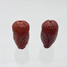 Load image into Gallery viewer, 2 Wisdom Carved Brecciated Jasper Owl Beads | 21x11.5x9mm | Red/Brown - PremiumBead Alternate Image 8