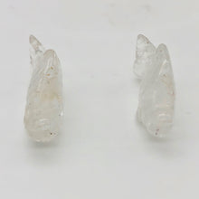 Load image into Gallery viewer, Swimmin' 2 Carved Quartz Fish Koi Carp Beads | 23x11x5mm | Clear