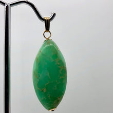 Load image into Gallery viewer, Glowing Green Marquis Cut Chrysoprase 14K Gold Filled Pendant | 1 5/8" Long|