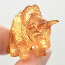 Load image into Gallery viewer, Amber Triceratops | 47x24x14 | Amber | 1 Figurine