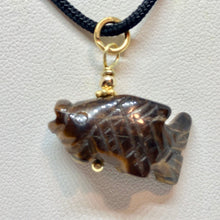 Load image into Gallery viewer, Tiger's Eye Koi Fish Pendant Necklace|Semi Precious Stone Jewelry|14k Pendant