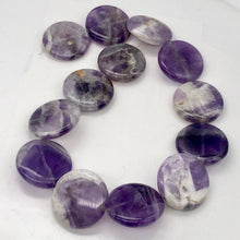 Load image into Gallery viewer, Chevron Amethyst Round coin | 30x7mm | Purple White | 13 Bead(s)