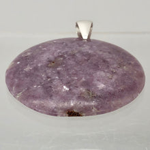 Load image into Gallery viewer, Natural Lepidolite Large Round Sterling Silver Pendant | 45mm | 2 1/16" Long |
