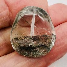 Load image into Gallery viewer, Lodalite Quartz Oval Pendant Figurine Bead | Clear Included|1 Bead| 30x26x16 mm|