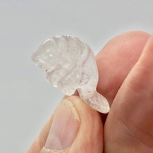 Load image into Gallery viewer, Adorable Quartz Manatee Figurine Worry-stone | 25x13x10mm | Clear - PremiumBead Alternate Image 2