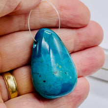 Load image into Gallery viewer, Chrysocolla Free Form Pendant Bead | 40x29x16mm | Blue | 26g | 1 Pendant Bead |