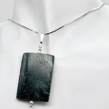 Load image into Gallery viewer, Sparkling Ruby Fuschite Sterling Silver Rectangle Pendant | 35x25mm |