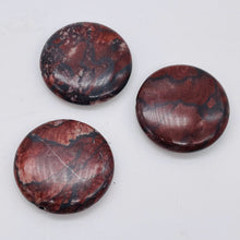Load image into Gallery viewer, Oregon Red Devil Jasper 40mm Coin Bead 8 inch Strand 9571HS