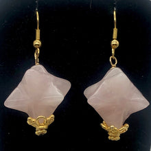 Load image into Gallery viewer, Rose Quartz 14K Gold Filled Merkaba Star | 1.75" Long | Pink | 1 Earrings