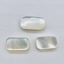 Load image into Gallery viewer, Shine 3 Natural Mother of Pearl Shell Beads 11x9x4mm to 15x9x3.5mm 002206