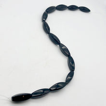 Load image into Gallery viewer, Rare Natural Onyx 4-Sided Rice Bead Strand 104650 - PremiumBead Alternate Image 2