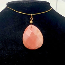 Load image into Gallery viewer, Mookaite Faceted Teardrop 14K Gold Filled Pendant | 2 1/2" Long | Pink White |