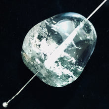 Load image into Gallery viewer, Lodalite Quartz Oval Pendant Figurine Bead | Clear Included|1 Bead| 30x26x16 mm|