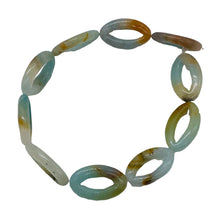 Load image into Gallery viewer, Picture Frame Amazonite Oval Bead 8 inch Strand 9368CHS