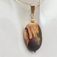 Load image into Gallery viewer, Ancient Forests Mookaite 30x20mm Oval 14k Gold Filled Pendant, 2 inches 506765B - PremiumBead Alternate Image 5