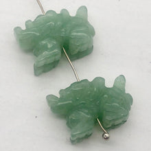 Load image into Gallery viewer, Wild 2 Aventurine Hand Carved Winged Dragon Beads | 21x14x9mm | Green