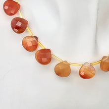 Load image into Gallery viewer, Sparkling! Carnelian Agate Briolette 13x13x6mm Bead Strand - PremiumBead Alternate Image 2