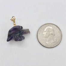 Load image into Gallery viewer, American Eagle Amethyst 14K Gold Filled 1.38" Long Pendant 509263AMG - PremiumBead Alternate Image 5