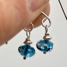 Load image into Gallery viewer, London Blue Topaz Sterling Silver Dangle | 0.75 | Blue/Silver | 1 Earrings