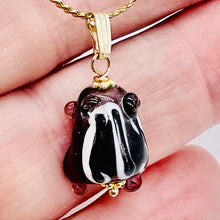 Load image into Gallery viewer, Lampwork Frog 14K Gold Filled Frog | 1" Long | Purple | 1 Pendant |