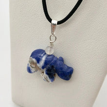 Load image into Gallery viewer, Sodalite Hand Carved Rhinoceros Pendant with 14Kgf Findings 510812 - PremiumBead Alternate Image 7