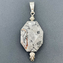 Load image into Gallery viewer, Picasso Jasper Sterling Silver Drop/Dangle | 2" Long | Gray/Black | 1 Pendant |