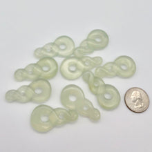 Load image into Gallery viewer, Carved Translucent Serpentine Infinity Pendant with Simple Black Cord 10821B - PremiumBead Alternate Image 4