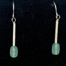 Load image into Gallery viewer, Unique Gem Quality Chrysoprase & Sterling Silver Earrings | 1 1/2 inch long | - PremiumBead Alternate Image 2