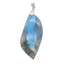 Load image into Gallery viewer, Labradorite Sterling Silver Natural | 1 1/2" Long | Blue | 1 Pendant |