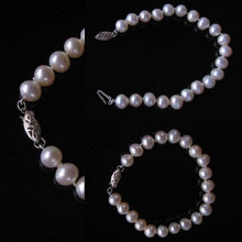 Load image into Gallery viewer, Creamy White 7mm FW Pearl & Silver 7" Bracelet 9916D - PremiumBead Alternate Image 3
