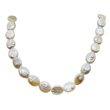 Load image into Gallery viewer, Designer Dream 14x10x4mm Cream Oval Coin Pearl Strand 103913