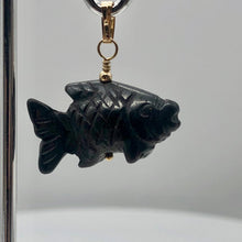 Load image into Gallery viewer, Hematite Koi Fish Pendant Necklace | Semi Precious Stone Jewelry | 14kgf Pendant - PremiumBead Alternate Image 5