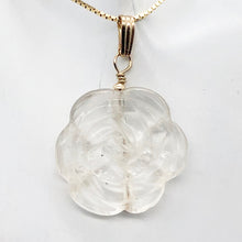 Load image into Gallery viewer, Quartz Flower Pendant Necklace | Semi Precious Stone Jewelry | 14 Kgf Pendant - PremiumBead Primary Image 1
