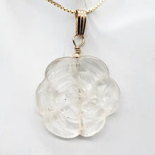 Load image into Gallery viewer, Quartz Flower Pendant Necklace | Semi Precious Stone Jewelry | 14 Kgf Pendant - PremiumBead Primary Image 1