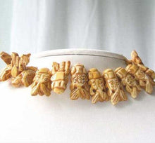 Load image into Gallery viewer, Carved Gold Fish Domestic Waterbuffalo Bone Bead Strand 108629 - PremiumBead Primary Image 1
