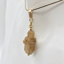 Load image into Gallery viewer, Hand Carved Tigereye/Quartz Goddess of Willendorf Pendant 509287TEQG - PremiumBead Alternate Image 10