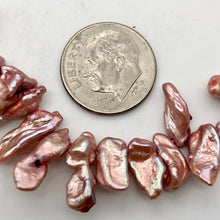 Load image into Gallery viewer, Ballerina Pink Keishi FW Pearl Strand | 15x6x3mm | Rose | Keishi | 80+ pearls | - PremiumBead Alternate Image 7