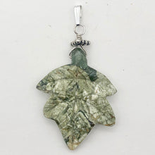 Load image into Gallery viewer, Ryolite RainForest Jasper Leaf 14K Gold Filled| 1.75 |Green/White/Gold|1 Pendant