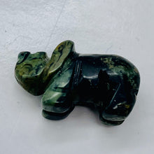 Load image into Gallery viewer, Rhino Hand Carved Rhinoceros Kambaba Jasper Bead | 20x13x8mm | Green Black
